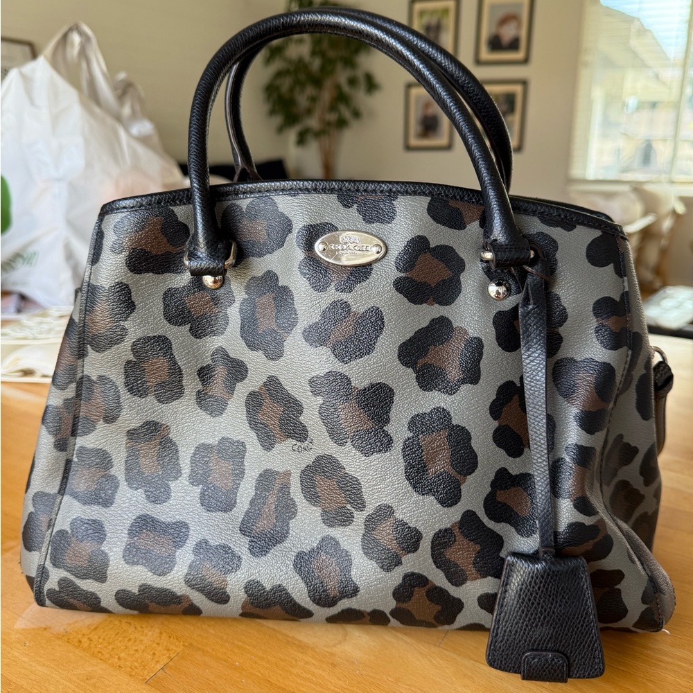 Authentic Coach Leopard Purse